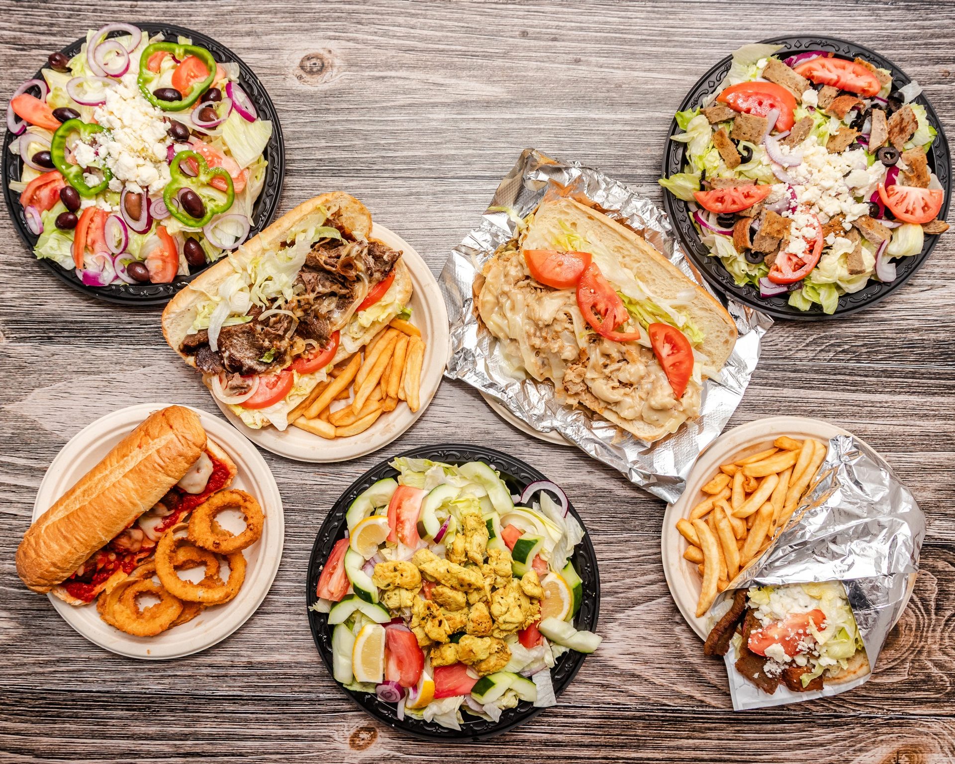 Pizza, subs, gyros, and more