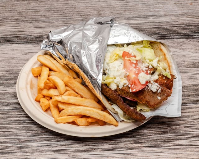 Beef & Lamb Gyro Sandwich.