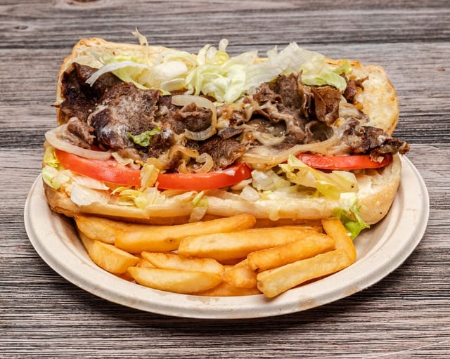 8" Cheesesteak Sub.