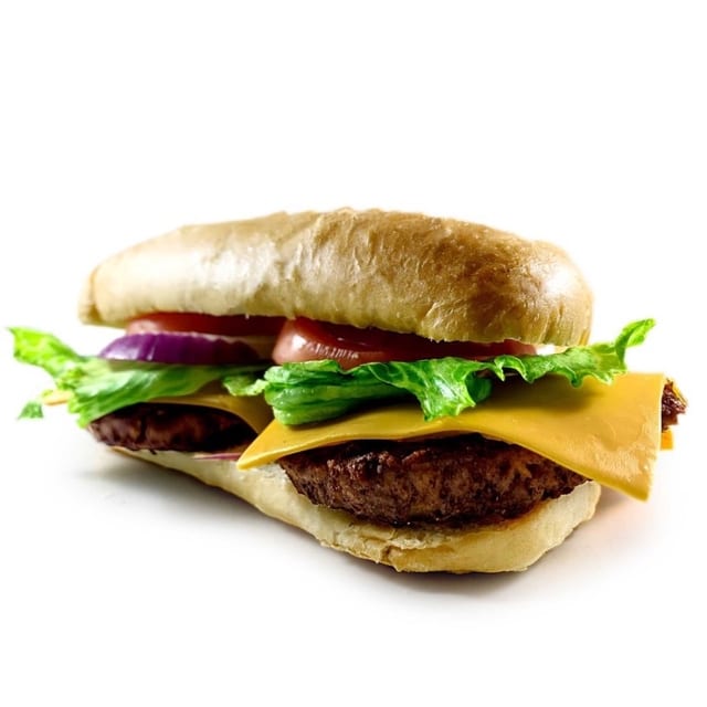 12" Cheeseburger Sub.